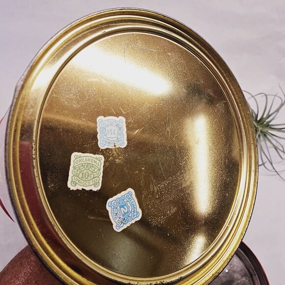 Vintage Red Tobacco Tin Amphora Douwe Egberts 14 Oz Holland Mild Cavendish Can - Picture 4 of 10